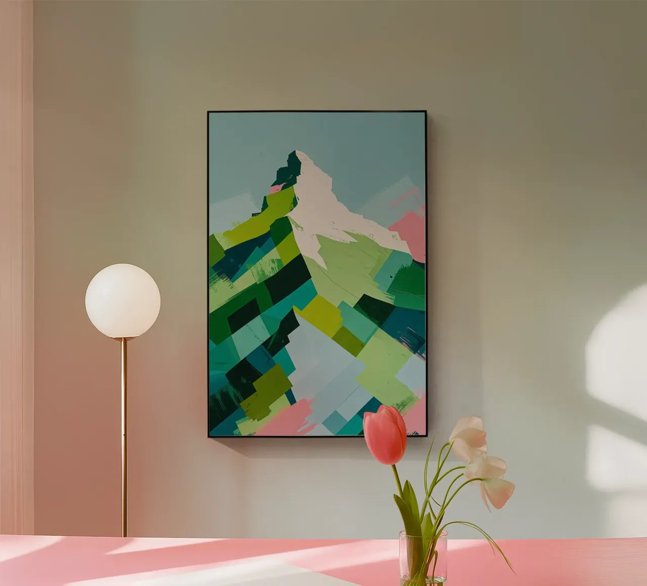 Dynamic Mountain Layers in Abstract Acryl-Glas von AlbertKlee