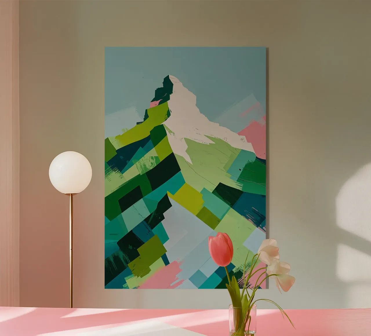 Dynamic Mountain Layers in Abstract Acryl-Glas von AlbertKlee