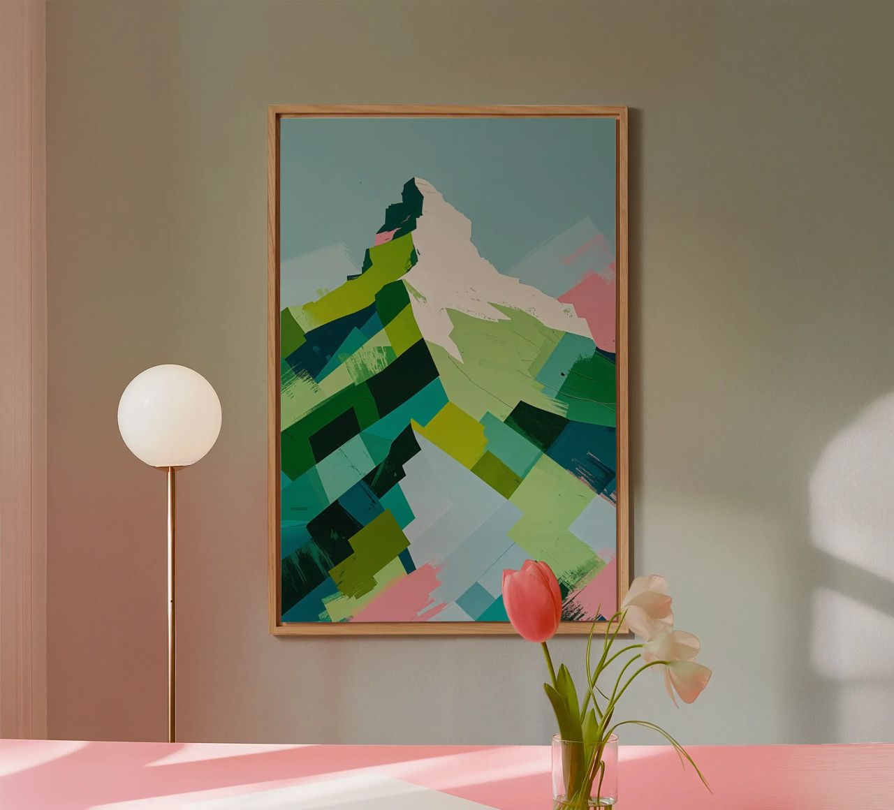 Dynamic Mountain Layers in Abstract Alu-Dibond von AlbertKlee