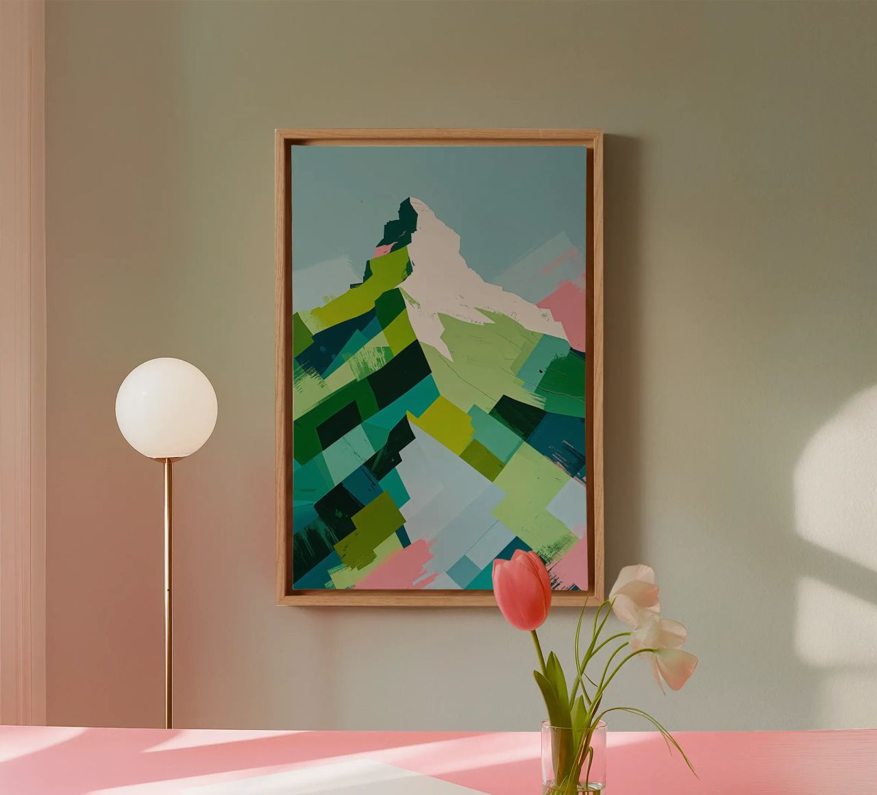 Dynamic Mountain Layers in Abstract tela da AlbertKlee