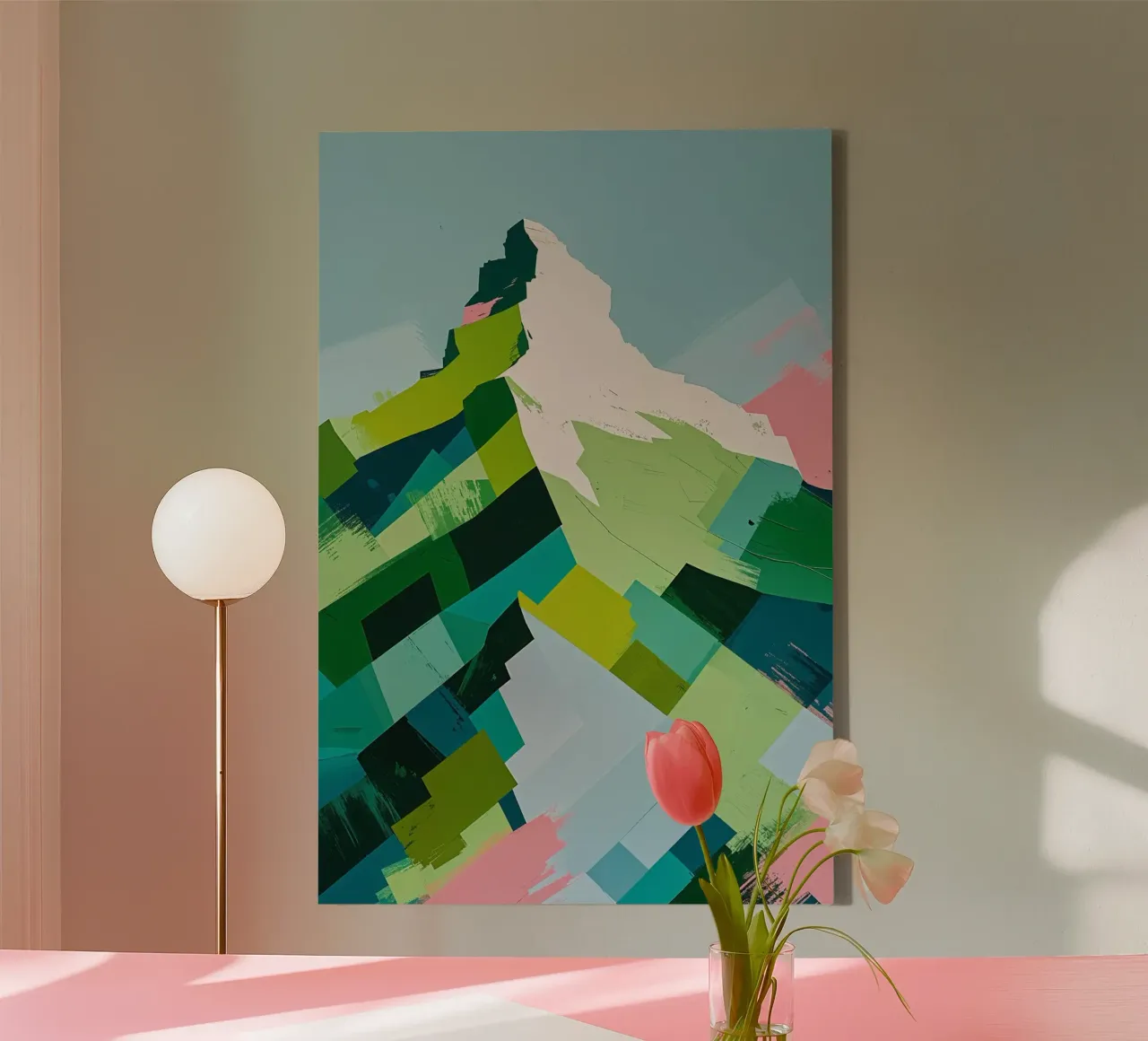 Dynamic Mountain Layers in Abstract toile de AlbertKlee