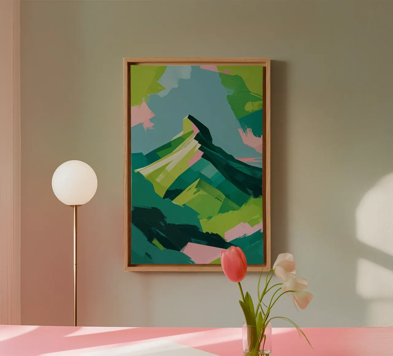Minimalist Abstract Mountain Scene tela da AlbertKlee