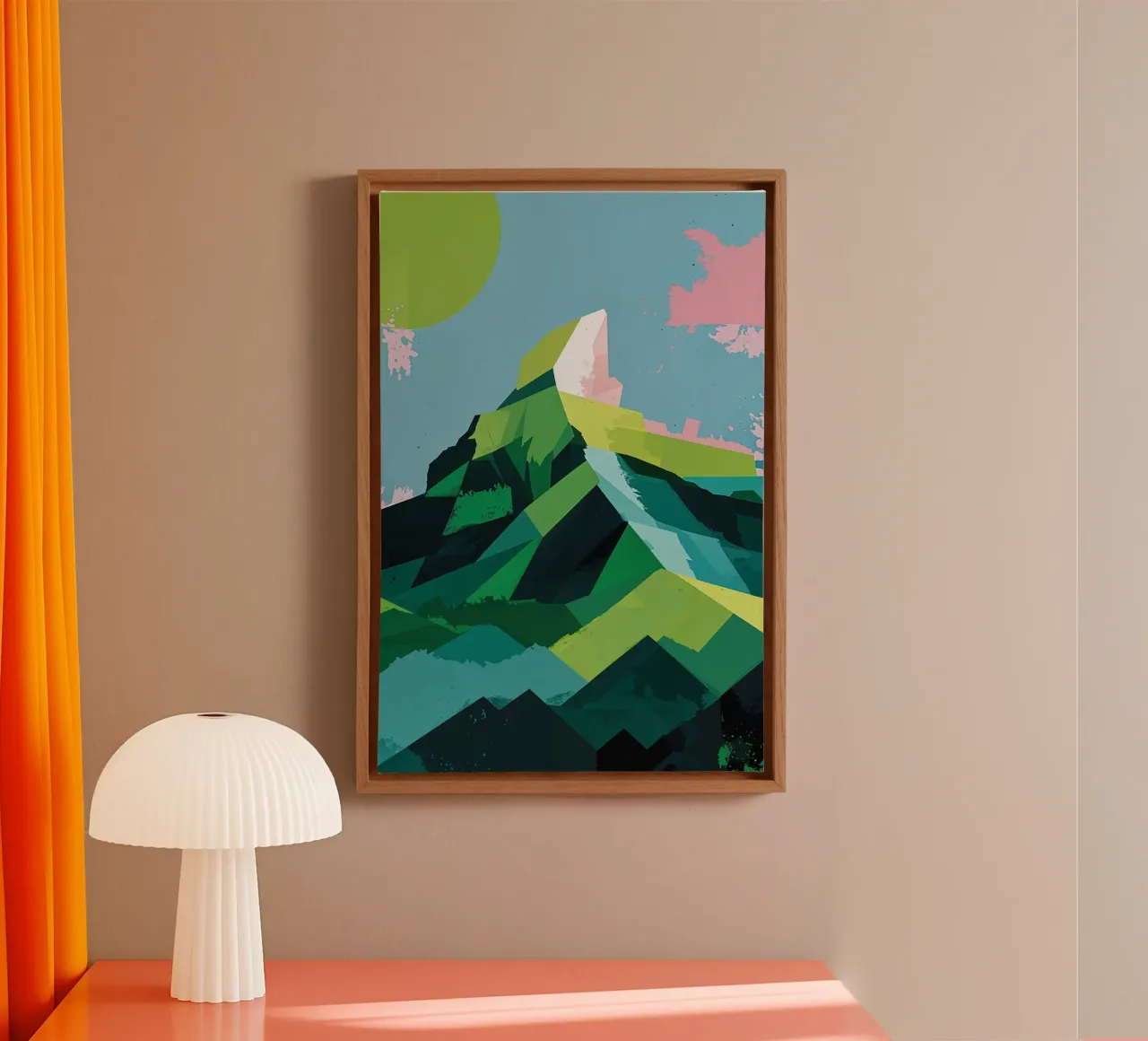 Abstract Peak with Pastel Harmony tela con Cornice a cassetta da AlbertKlee