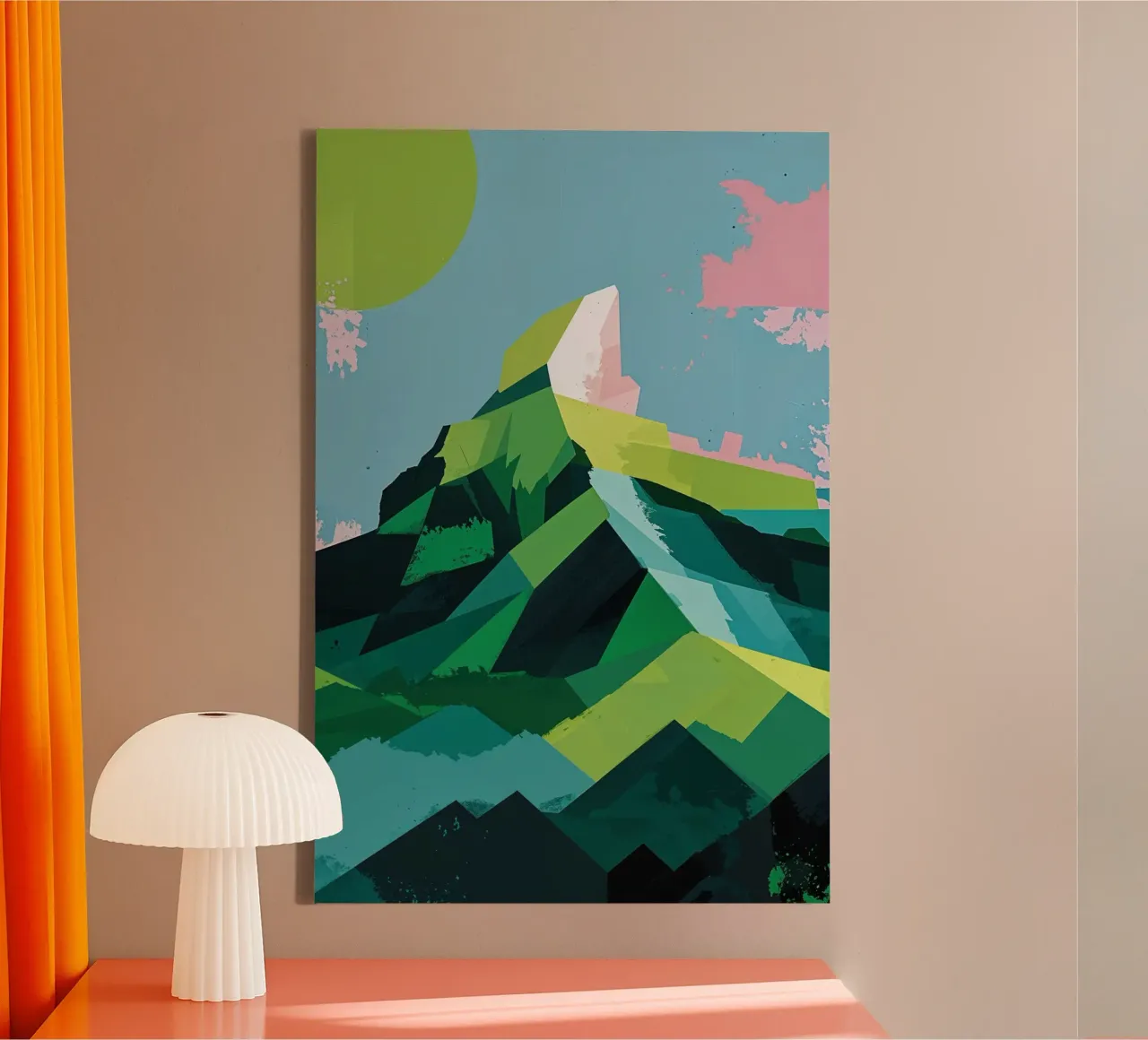 Abstract Peak with Pastel Harmony tela con Cornice a cassetta da AlbertKlee