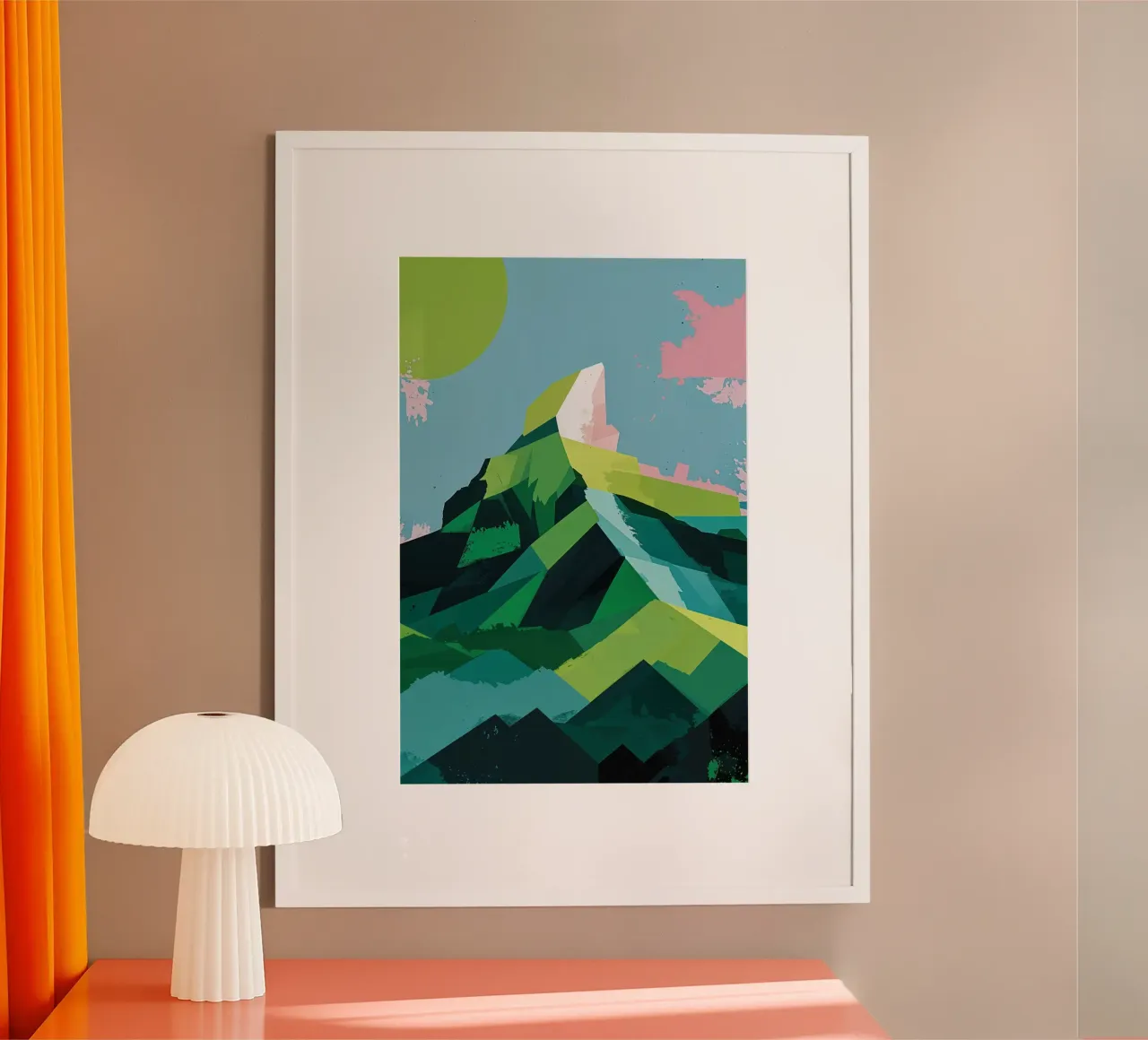 Abstract Peak with Pastel Harmony carta hahnemühle da AlbertKlee