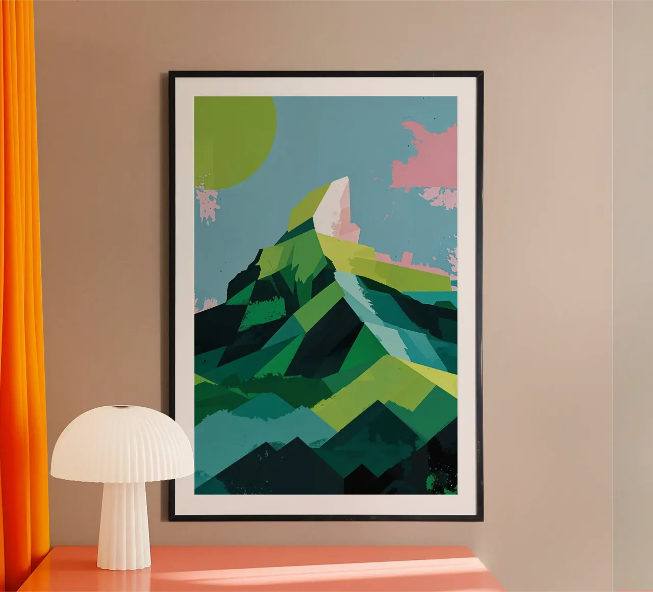 Abstract Peak with Pastel Harmony carta hahnemühle da AlbertKlee