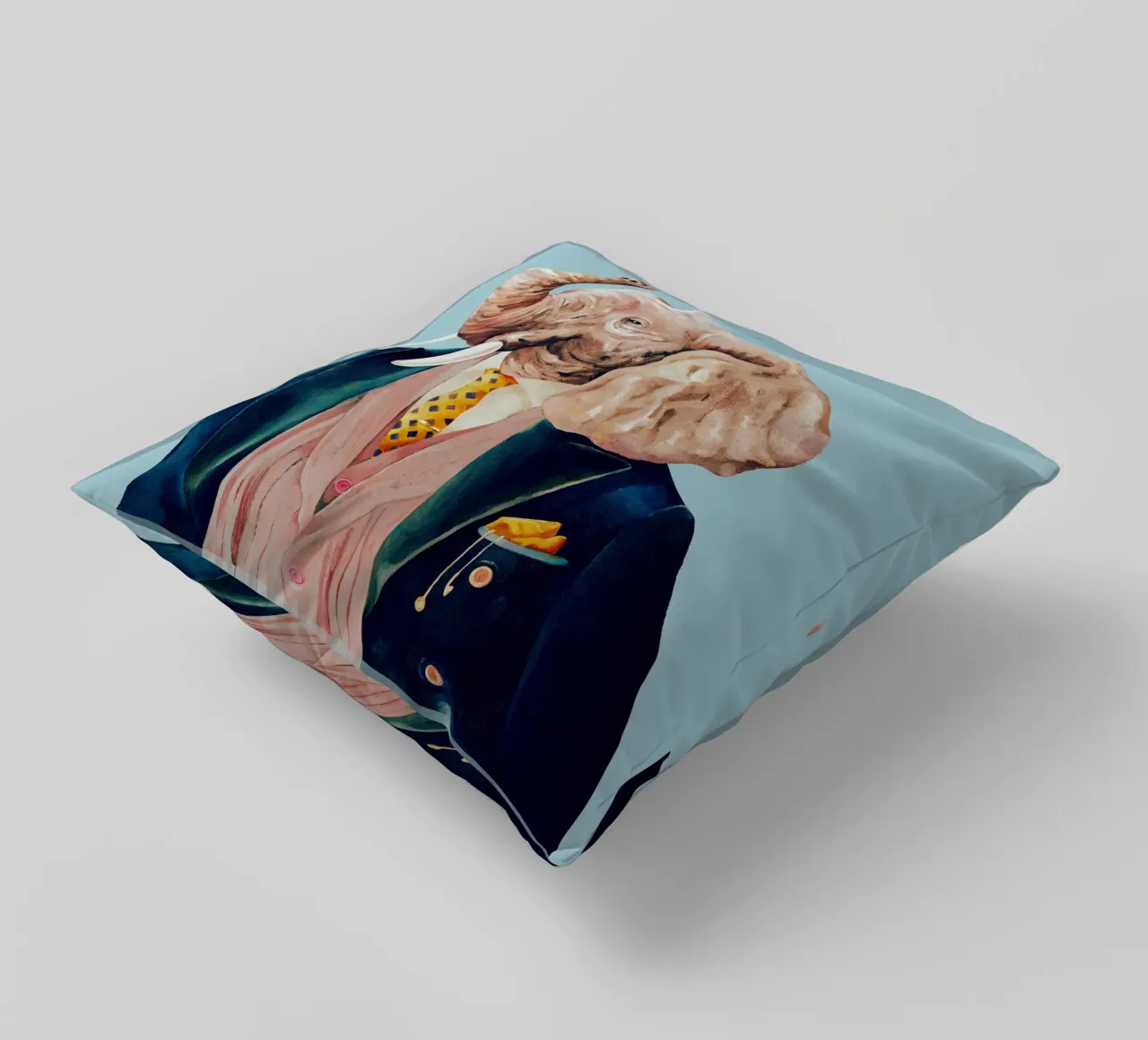 Dapper Elephant decorative cushion by Animal Crew