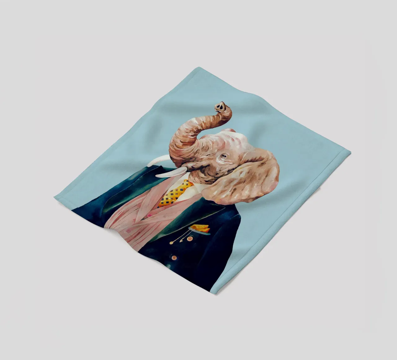 Dapper Elefant Fleecedecke von Animal Crew