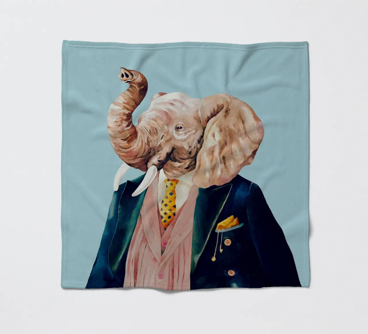 Dapper Elefant Fleecedecke von Animal Crew
