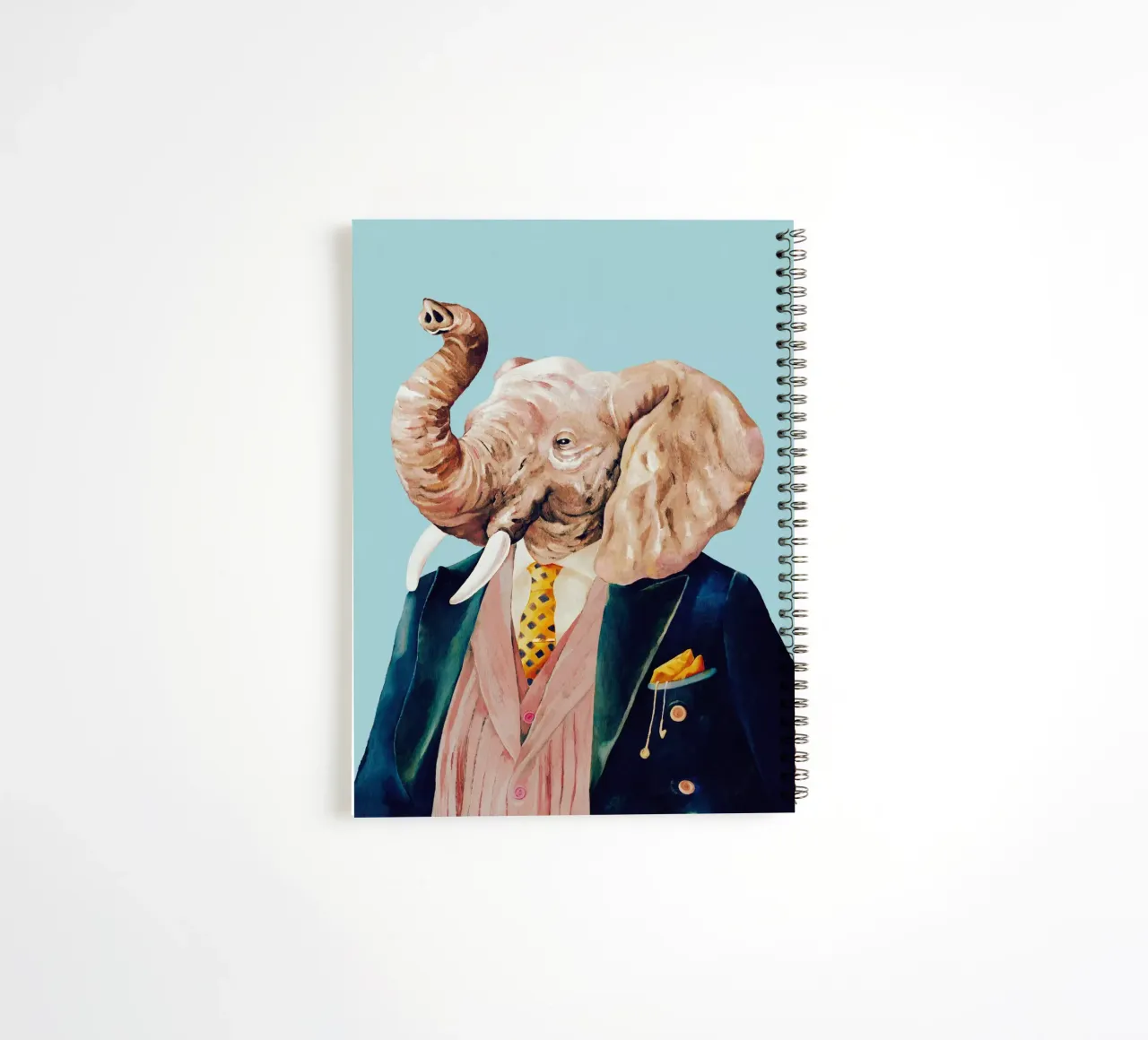 Dapper Elephant spiral notebook by Animal Crew
