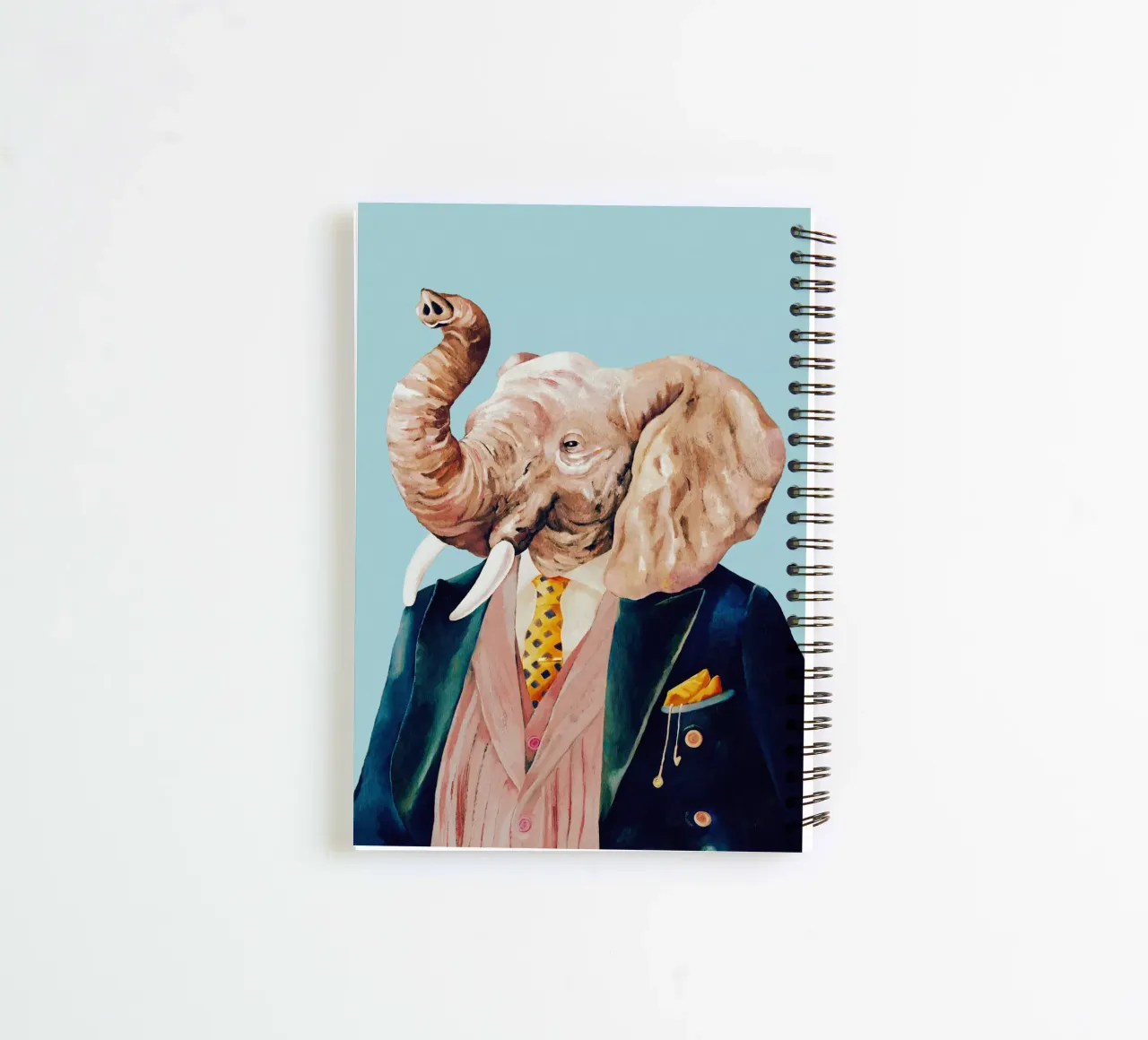 Dapper Elephant spiral notebook by Animal Crew