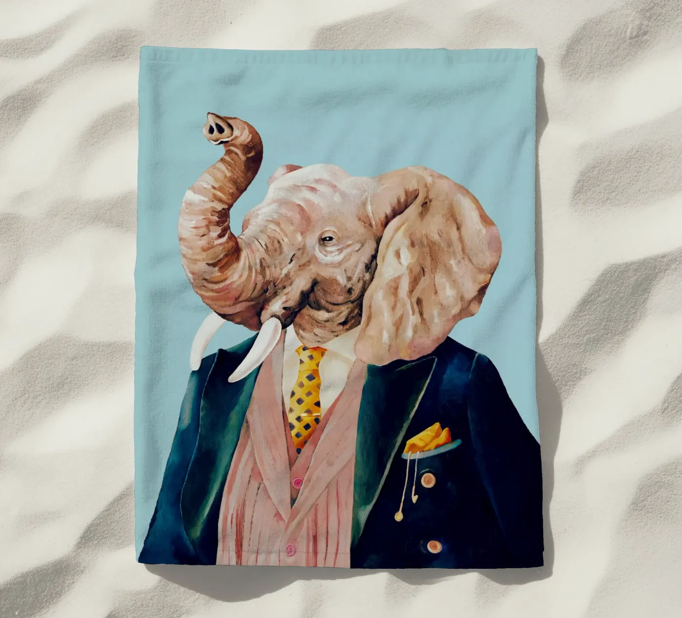 Elefante elegante telo mare da Animal Crew