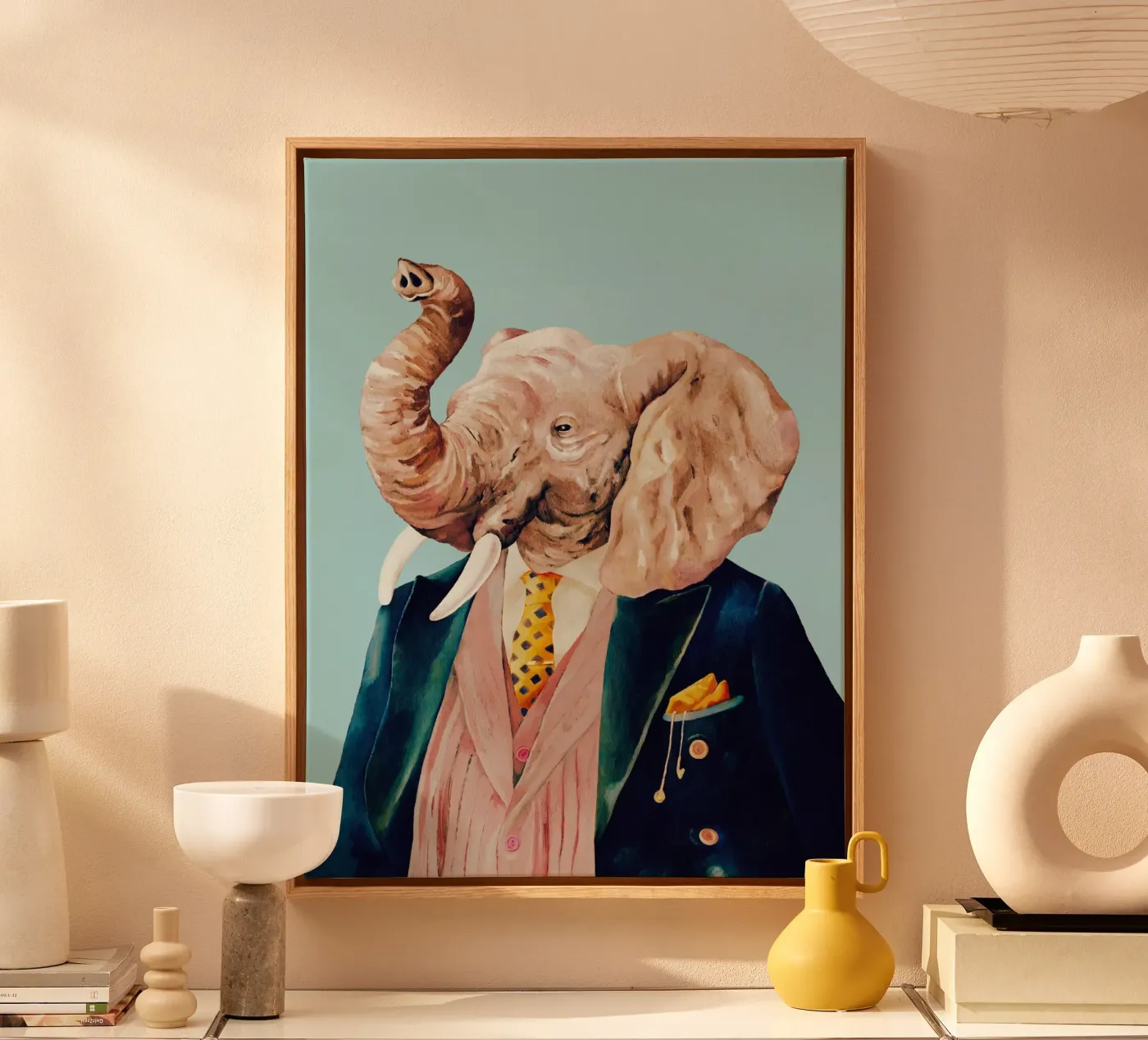 Dapper Elephant Leinwand von Animal Crew