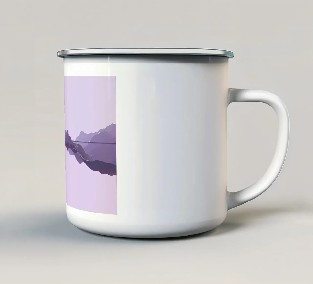 Mountains 1 enamel mug by Julian Wolkenstein