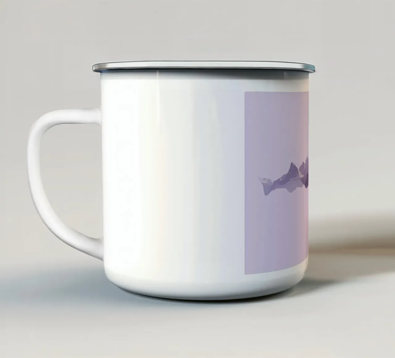 Mountains 1 enamel mug by Julian Wolkenstein