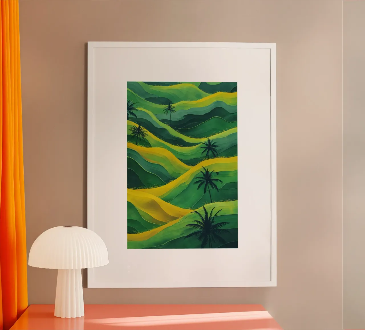 Harmonious Waves of the Tropics poster con telaio in plastica da AlbertKlee