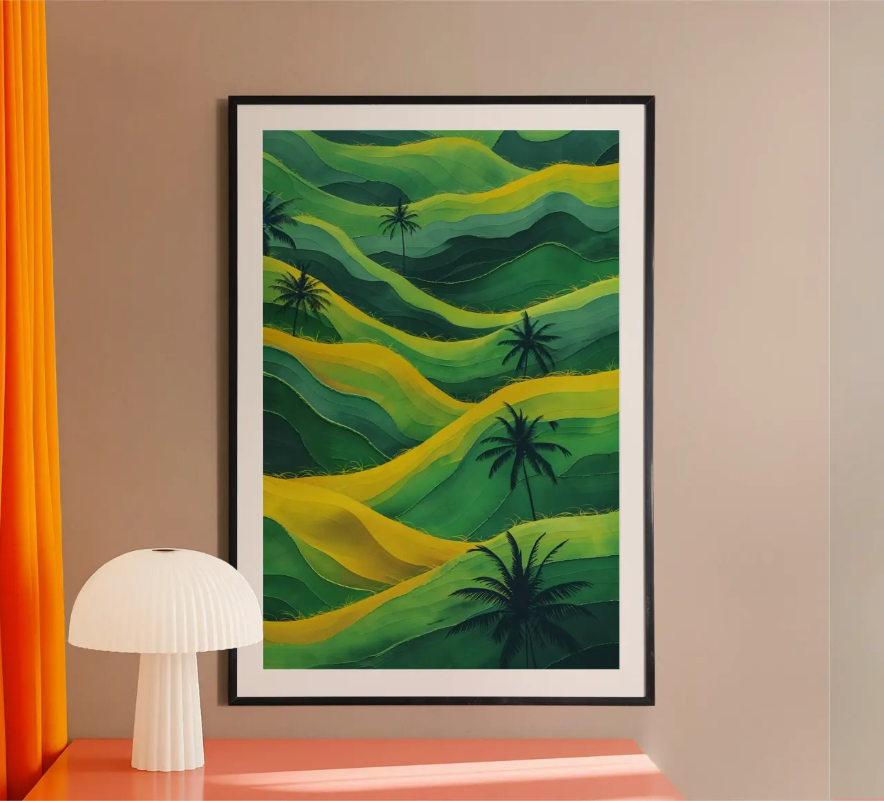Harmonious Waves of the Tropics poster con telaio in plastica da AlbertKlee