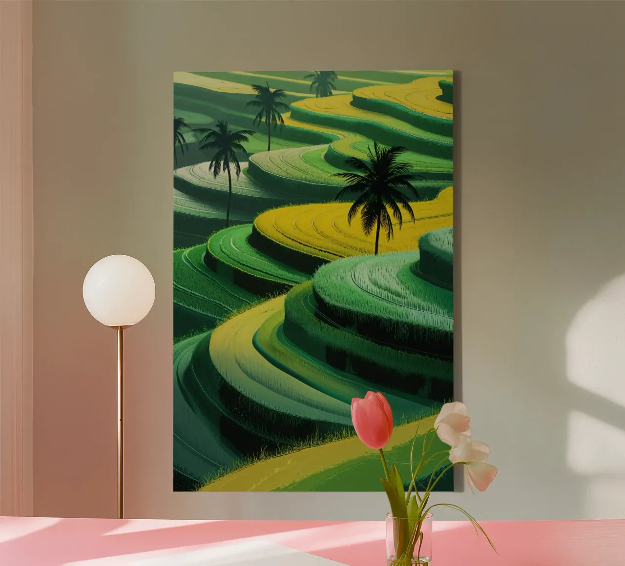 Golden Fields in Rhythmic Harmony toile avec Caisse américaine de AlbertKlee