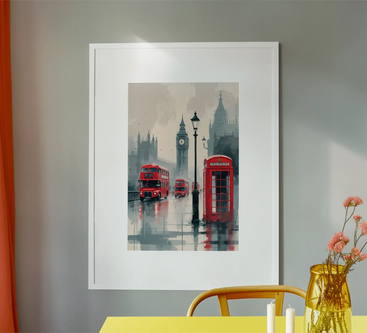London Fog: Streets of Tradition poster con telaio in plastica da AlbertKlee
