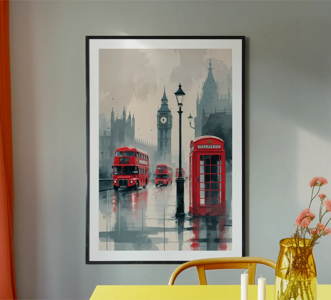 London Fog: Streets of Tradition poster con telaio in plastica da AlbertKlee