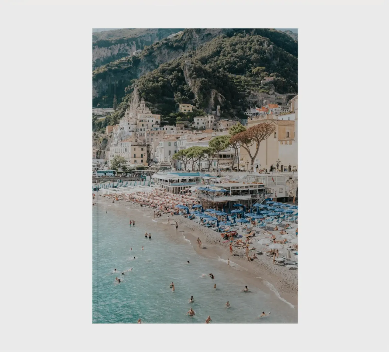 Positano Amalfi Coast Print, La Dolce Vita Travel Photograph notebook by TheTravelClub
