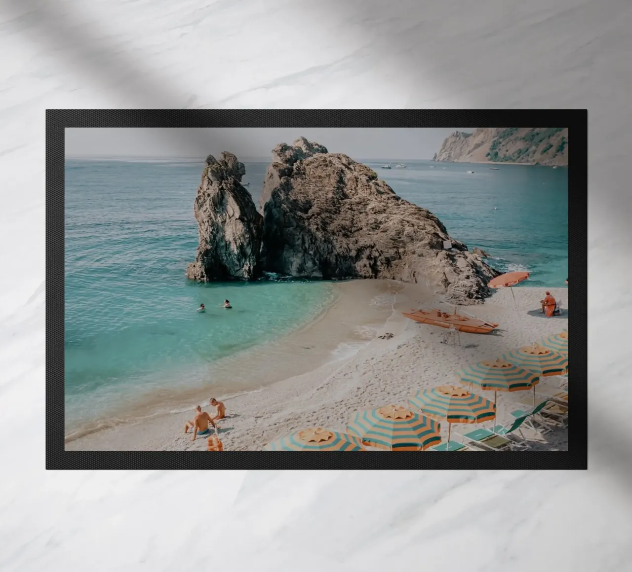 Monterosso beach, Cinque Terre Italy doormat by TheTravelClub