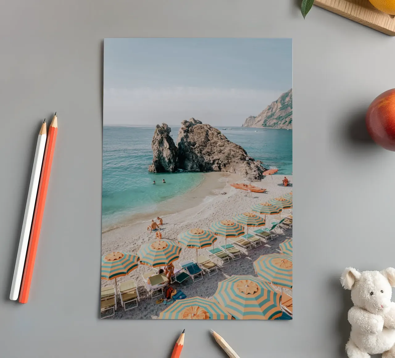 Monterosso beach, Cinque Terre Italy sticker sheet by TheTravelClub