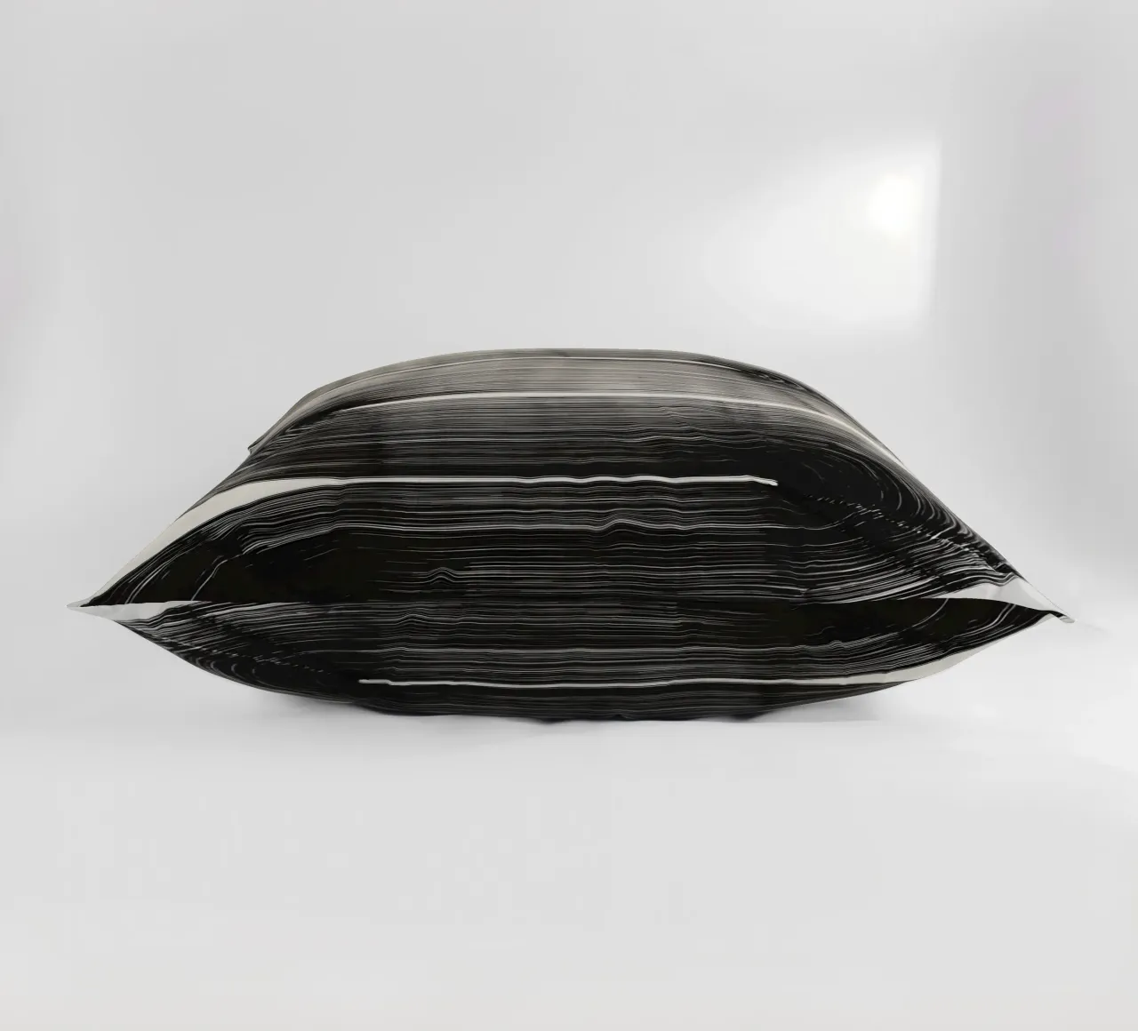 Curve infinite - Astrazione monocromatica cuscino da Kunst und Kontrast