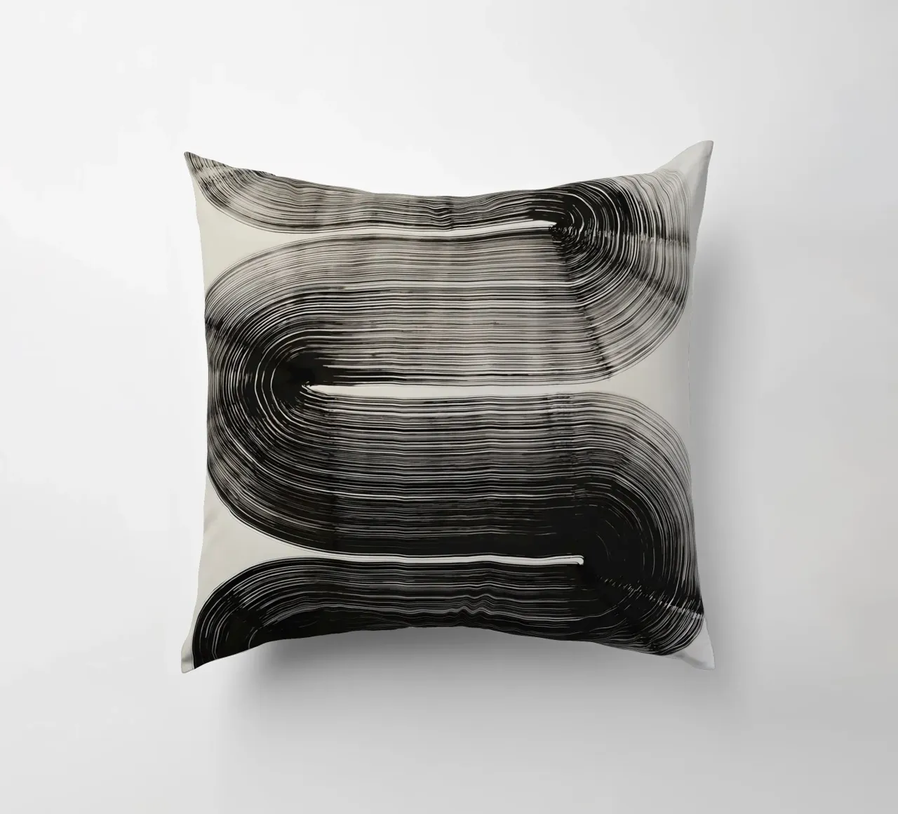 Curve infinite - Astrazione monocromatica cuscino da Kunst und Kontrast
