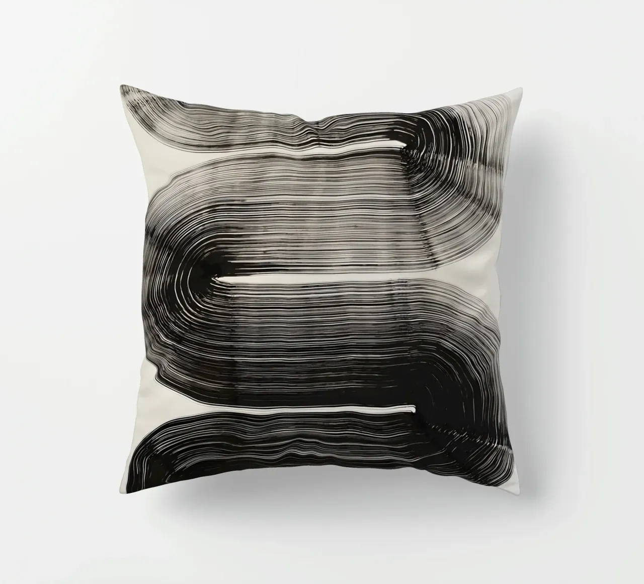 Curve infinite - Astrazione monocromatica cuscino da Kunst und Kontrast