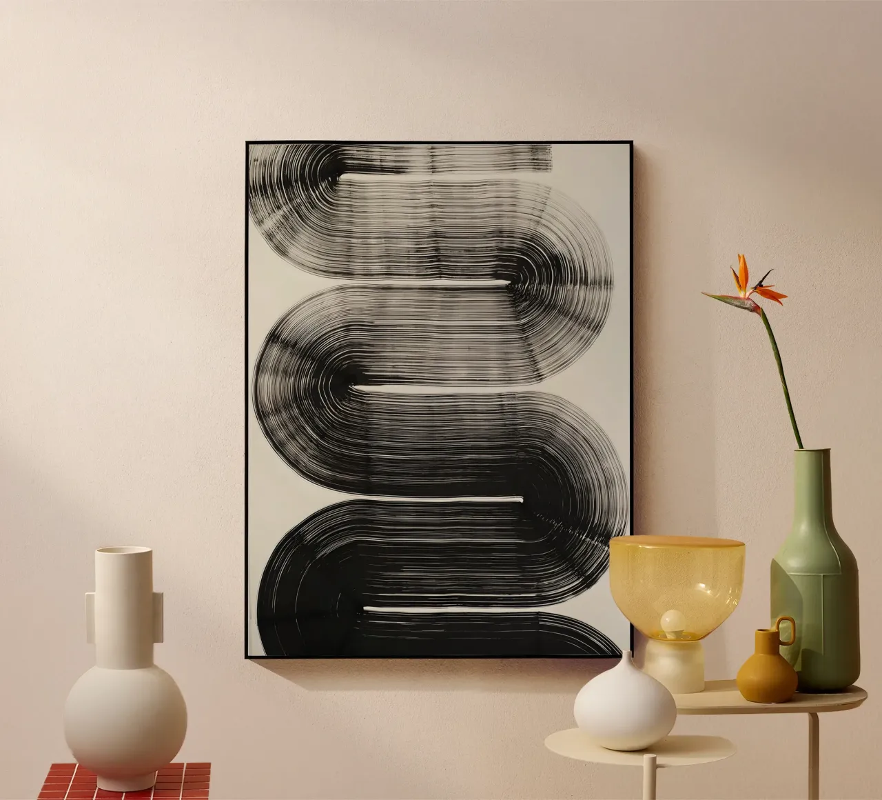 Curve infinite - Astrazione monocromatica plexiglass da Kunst und Kontrast