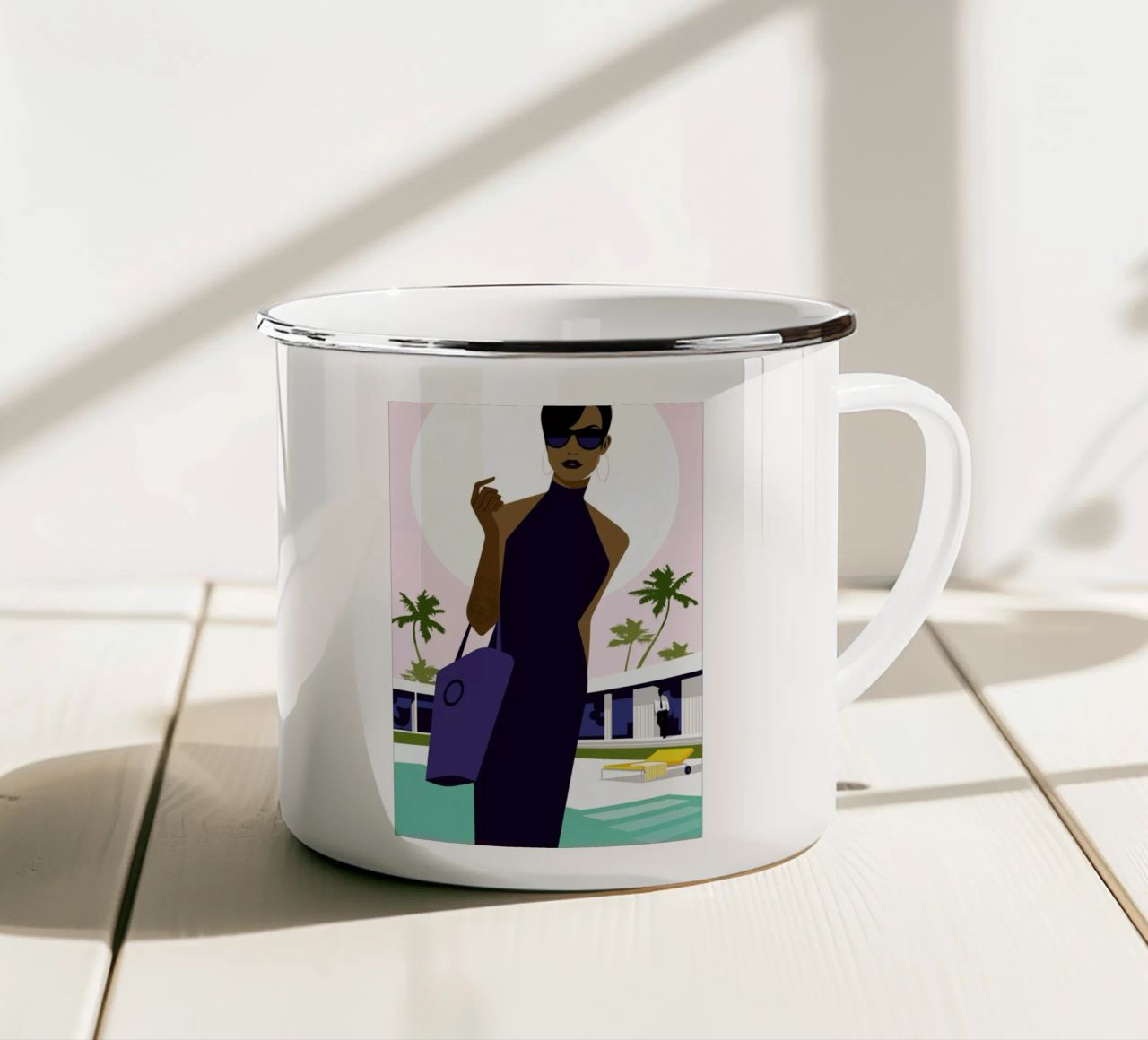 Leaving Home tazza in smalto da Bo Lundberg