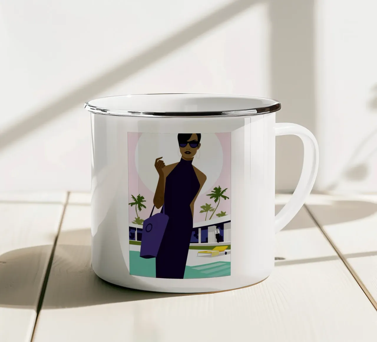 Leaving Home taza de esmalte de Bo Lundberg