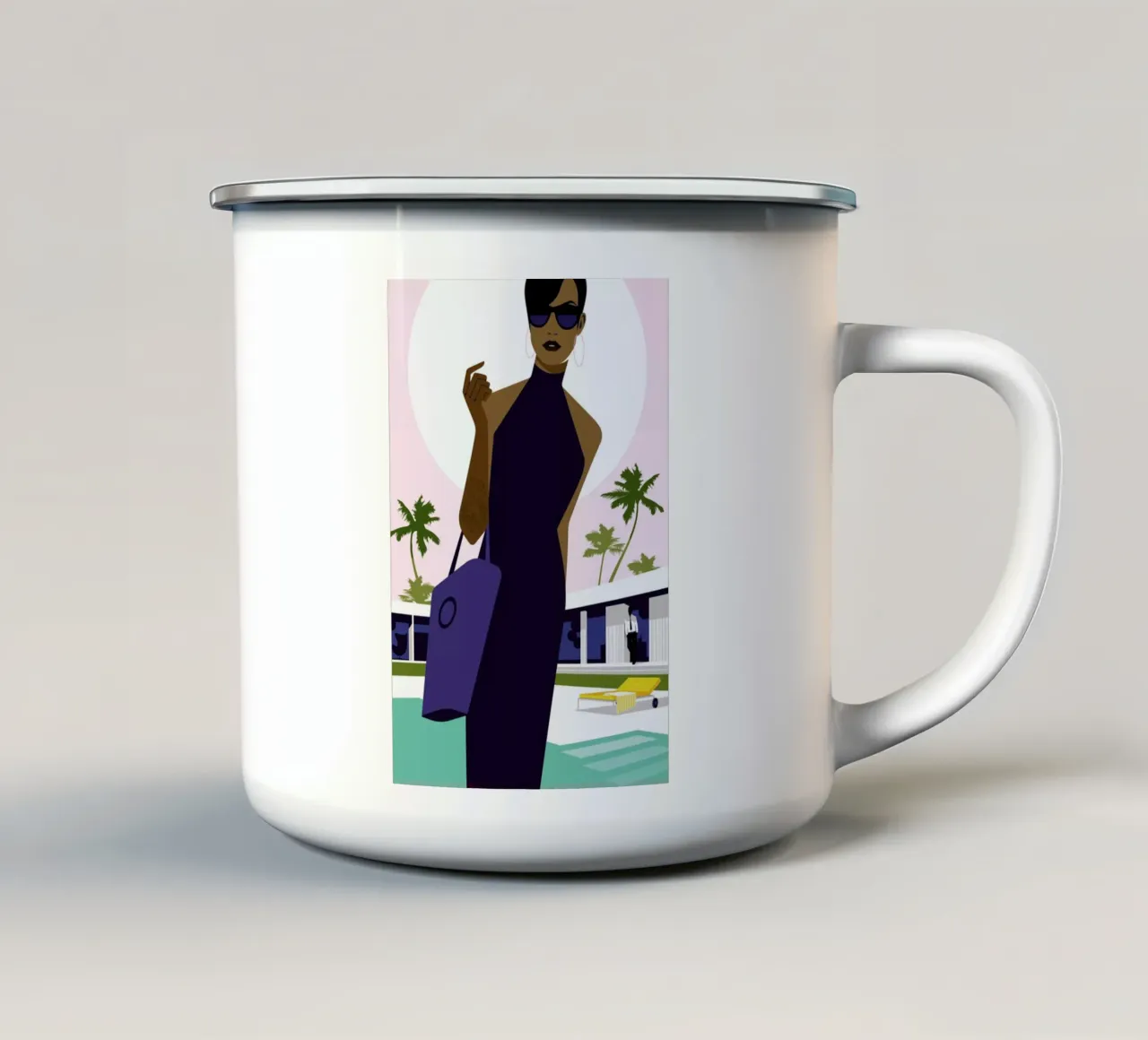 Leaving Home taza de esmalte de Bo Lundberg