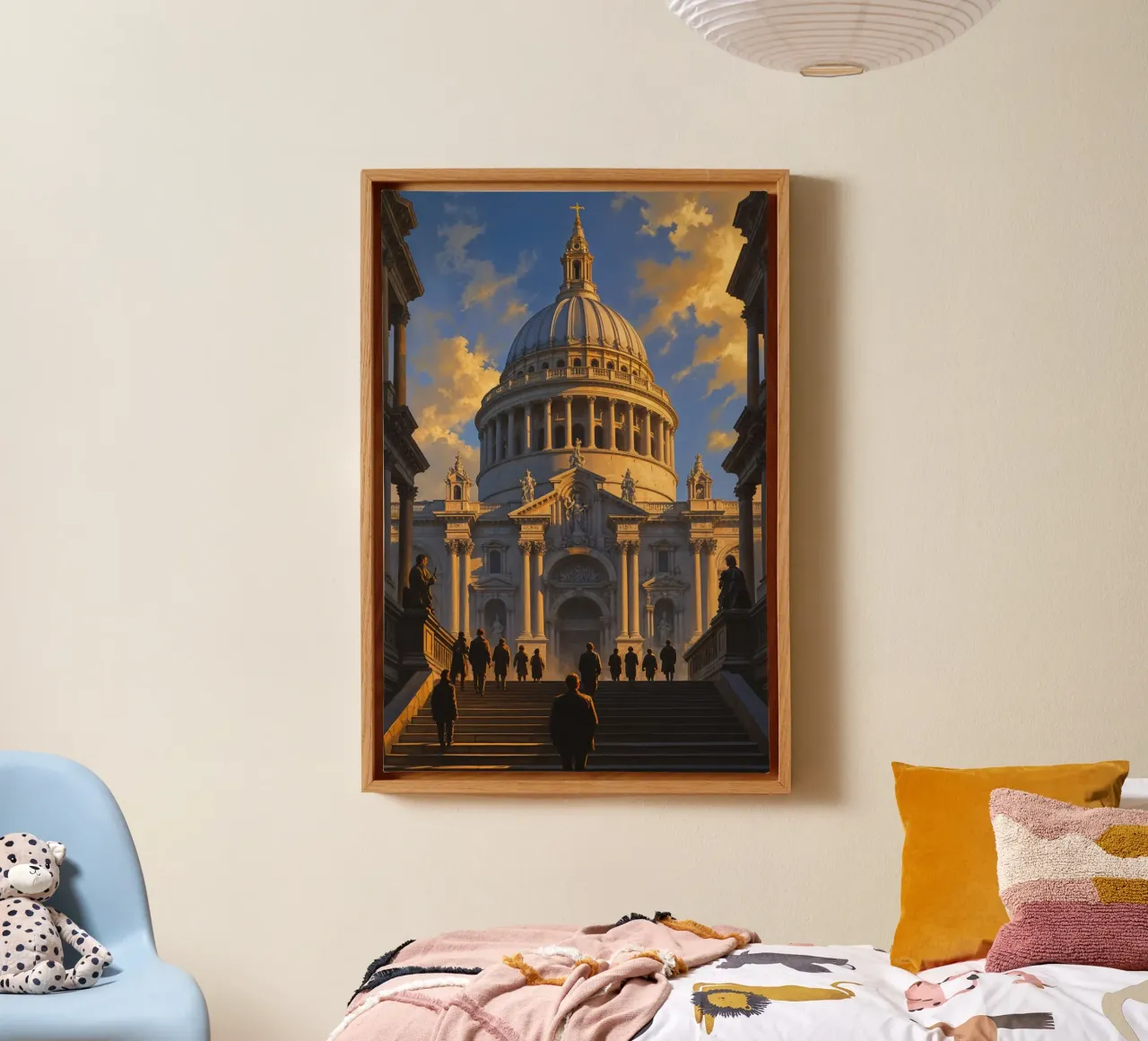 Majestic Perspective of St. Paul’s Cathedral canvas met Baklijst van AlbertKlee