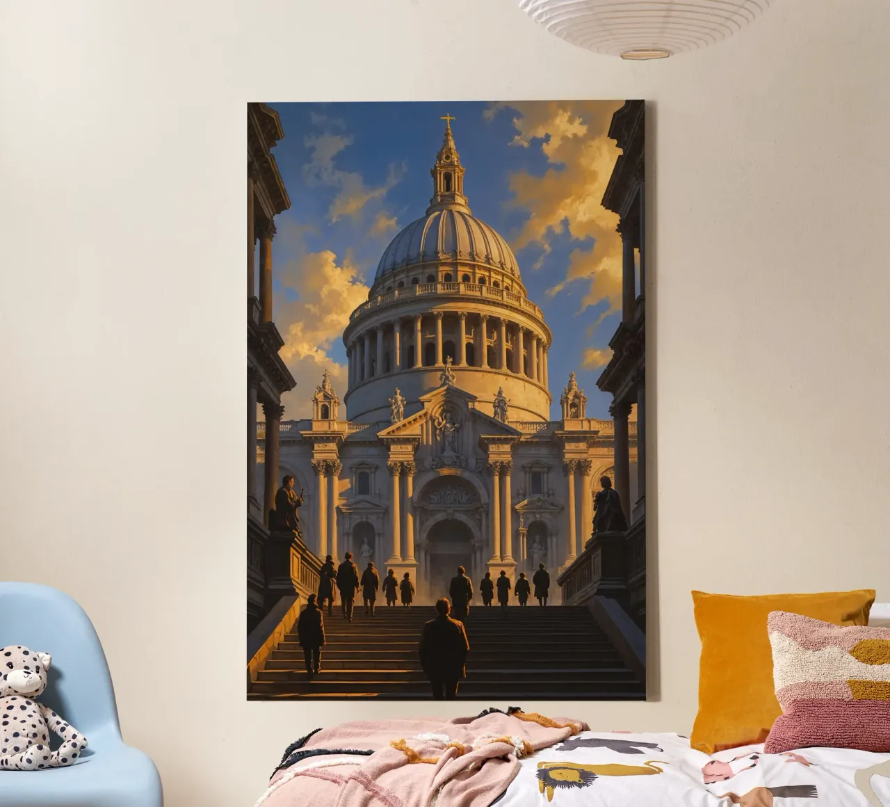 Majestic Perspective of St. Paul’s Cathedral canvas met Baklijst van AlbertKlee