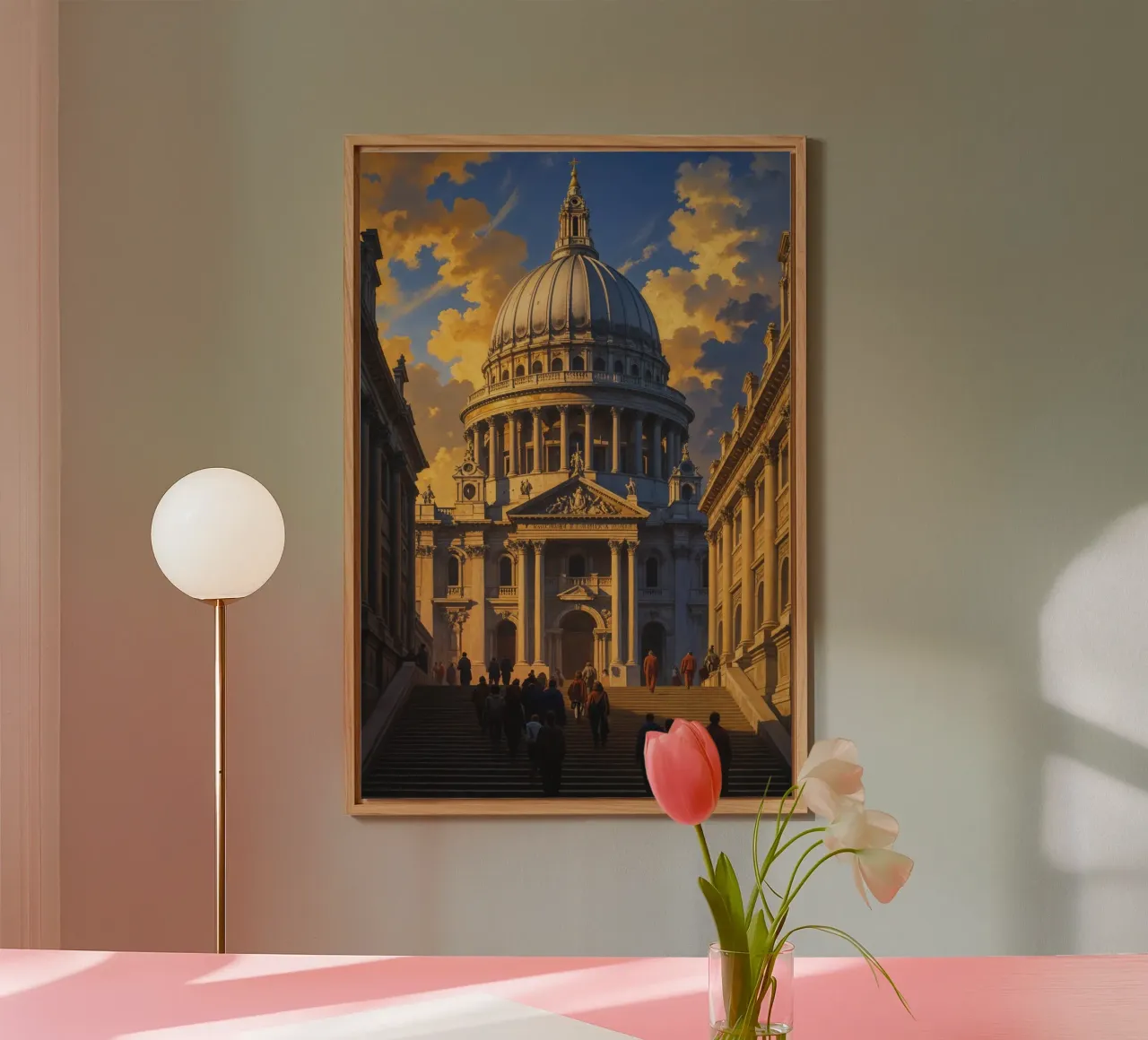 Baroque Splendor: St. Paul’s in Full Glory alluminio dibond da AlbertKlee