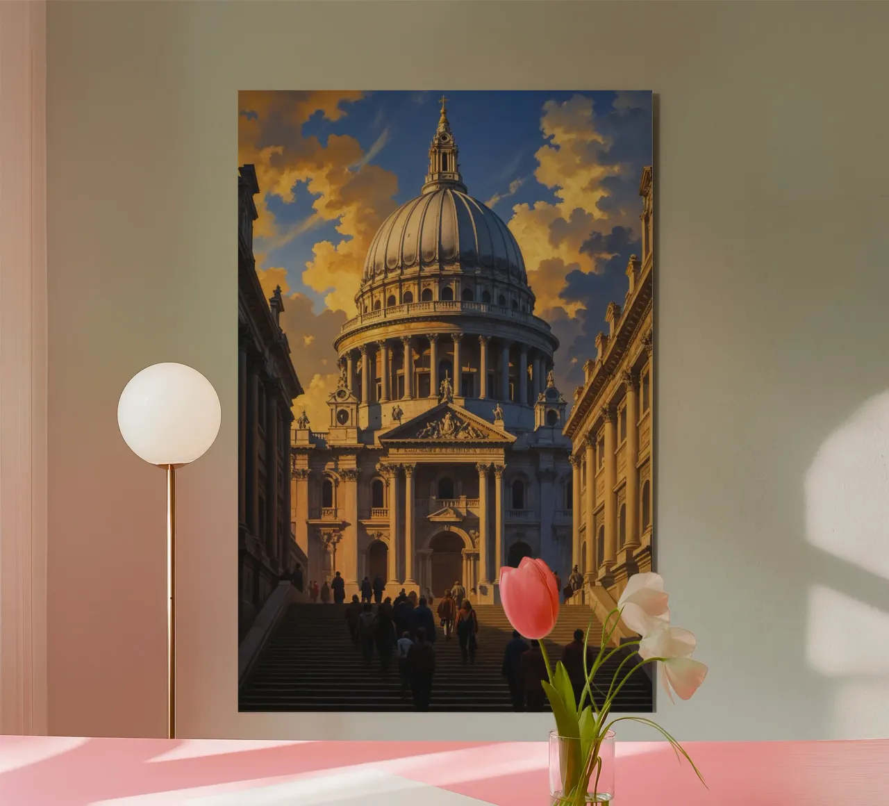 Baroque Splendor: St. Paul’s in Full Glory alluminio dibond da AlbertKlee