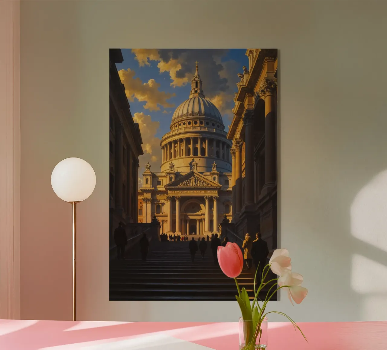 Golden Elegance: St. Paul's in the Morning Light plexiglass da AlbertKlee