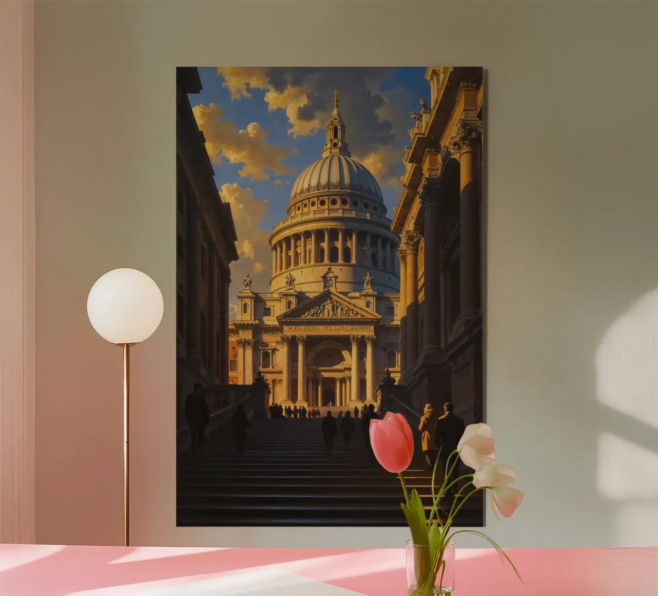 Golden Elegance: St. Paul's in the Morning Light alluminio dibond da AlbertKlee