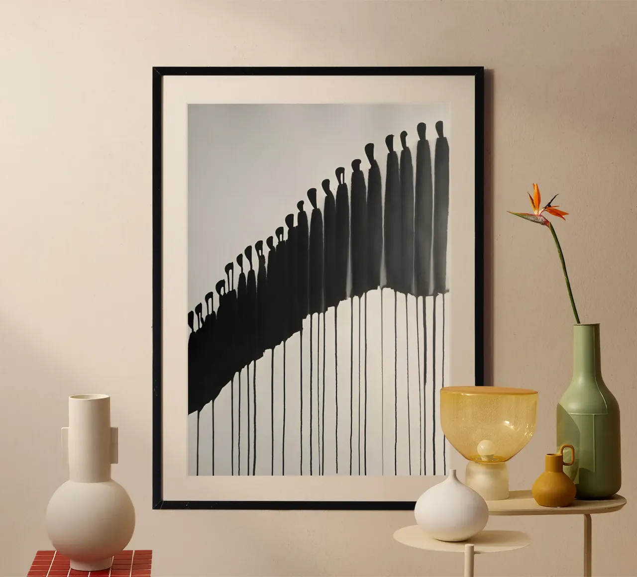 Movimento silenzioso poster con telaio in legno da Kunst und Kontrast