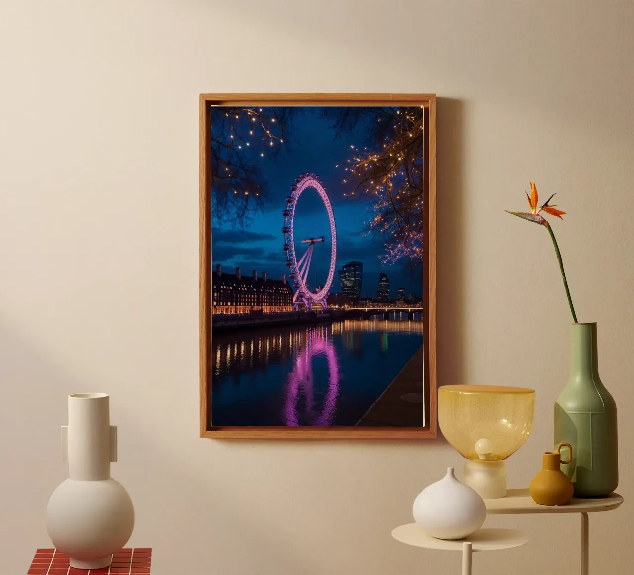 Cinematic View of the London Eye at Twilight canvas van AlbertKlee