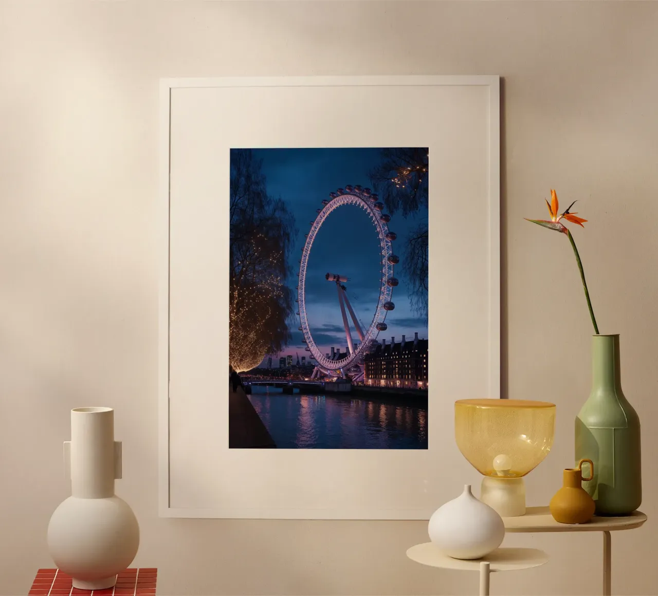 The London Eye Glowing at Twilight carta hahnemühle da AlbertKlee