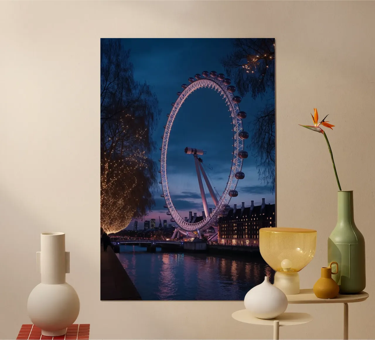 The London Eye Glowing at Twilight carta hahnemühle da AlbertKlee