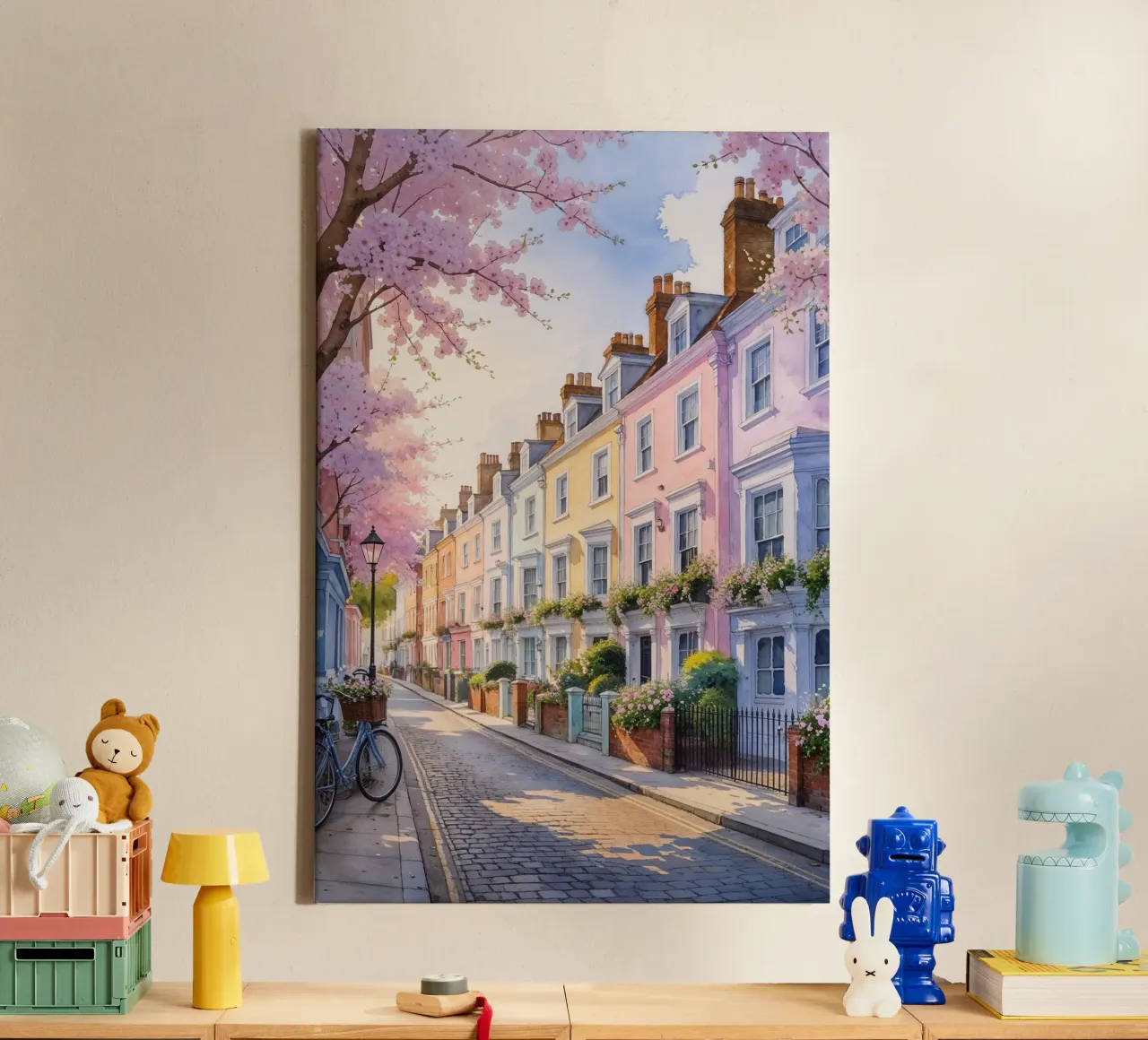 Blooming Bliss in Notting Hill Leinwand von AlbertKlee