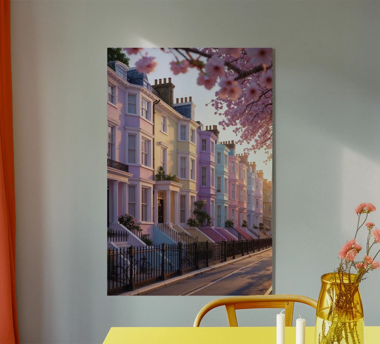 Hyperrealistic pastel charm in Notting Hill plexiglass da AlbertKlee
