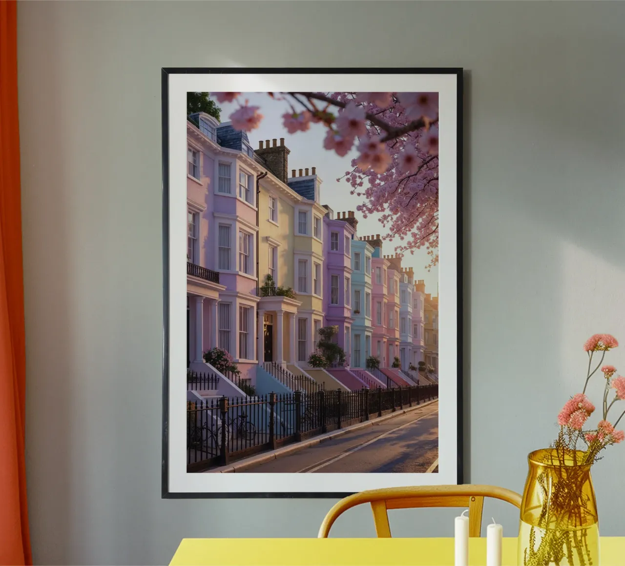 Hyperrealistic pastel charm in Notting Hill hahnemühle de AlbertKlee