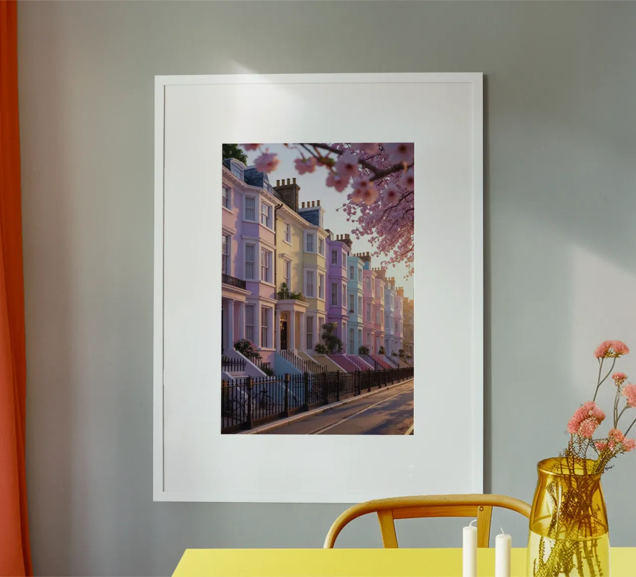 Hyperrealistic pastel charm in Notting Hill hahnemühle de AlbertKlee