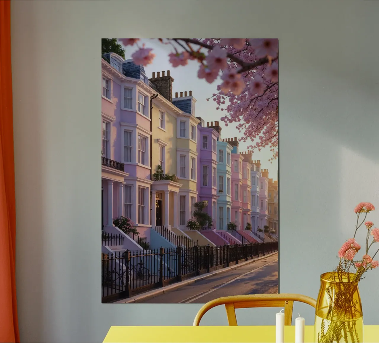 Hyperrealistic pastel charm in Notting Hill hahnemühle de AlbertKlee