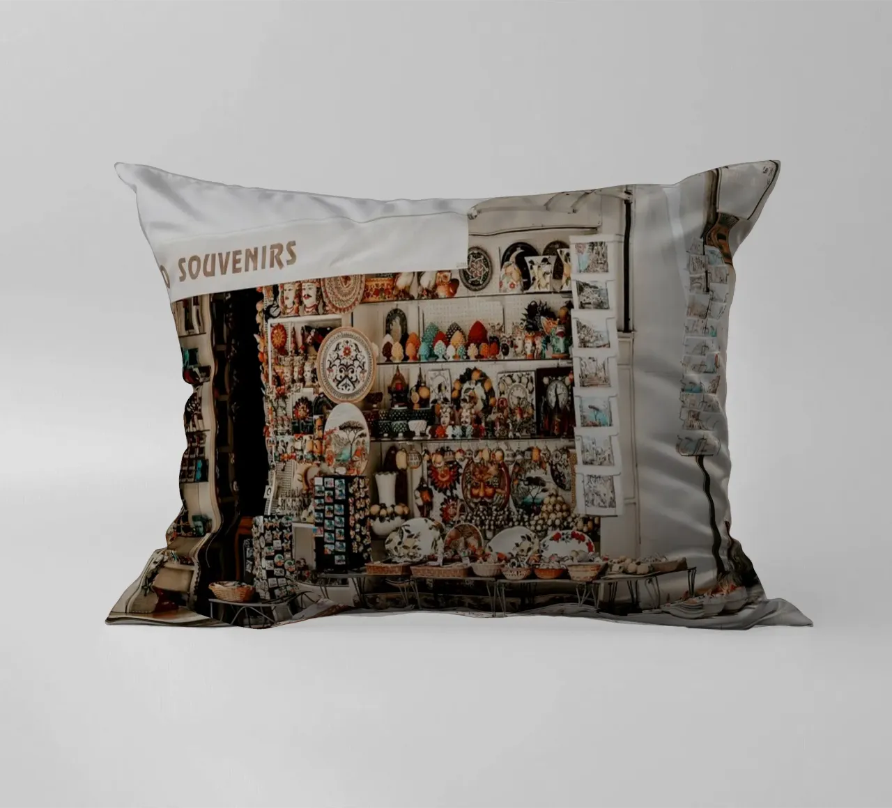 Italian Life, Italy Store, La Dolce Vita, Wall Aer Print decorative cushion by TheTravelClub